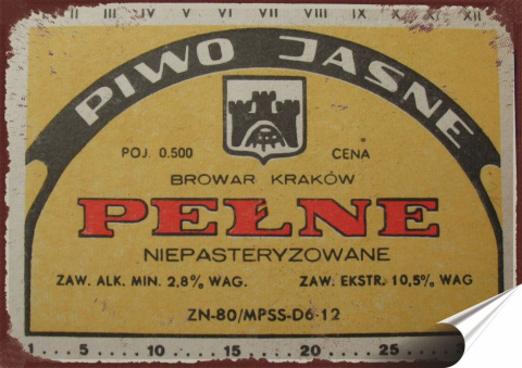 PRL Plakat Samoprzylepny Plakietka (motyw z metalowego szyldu)#17981