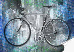Rower Plakat-Folia Samoprzylepna (motyw metalowego szyldu)#13975