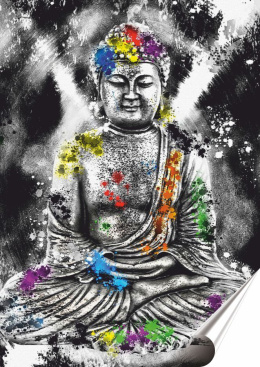 Budda Plakat-Folia Samoprzylepna (motyw metalowego szyldu)#13893
