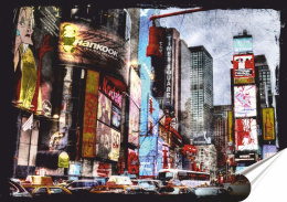 New York Plakat-Folia Samoprzylepna (motyw metalowego szyldu)#13898