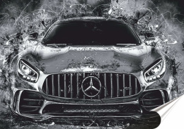 Mercedes Plakat-Folia Samoprzylepna (motyw metalowego szyldu)#12488