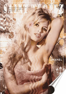 Bardot Plakat-Folia Samoprzylepna (motyw metalowego szyldu)#12509