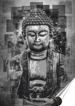 Budda Plakat-Folia Samoprzylepna (motyw metalowego szyldu)#12510