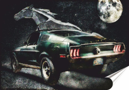 ford Mustang Plakat-Folia Samoprzylepna (motyw metalowego szyldu)#13847