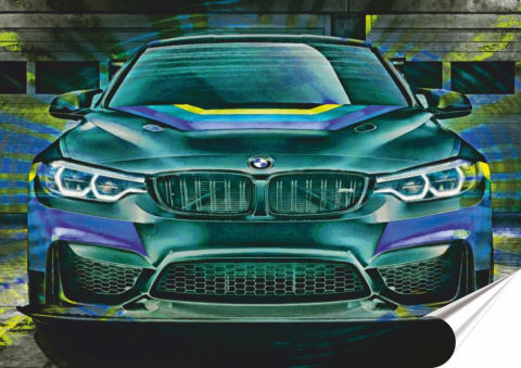 BMW Plakat Samoprzylepny-Folia (motyw metalowego szyldu)#14076