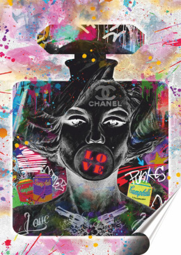 Chanel Plakat Samoprzylepny-Folia (motyw metalowego szyldu)#14122