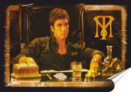 Al Pacino Plakat Samoprzylepny-Folia (motyw metalowego szyldu)#14131