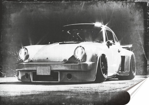 Porsche Plakat Samoprzylepny-Folia (motyw metalowego szyldu)#14134