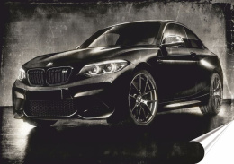 BMW Garaż Plakat Samoprzylepny-Folia (motyw metalowego szyldu)#14156