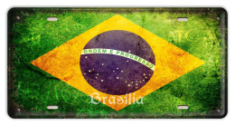 BRASILIA METALOWA TABLICA REJESTRACYJNA PLAKAT #06915