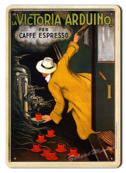 CAFFE ESPRESSO METALOWY SZYLD PLAKAT RETRO #01702