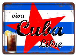 CUBA LIBRE METALOWY SZYLD OBRAZEK RETRO #07126