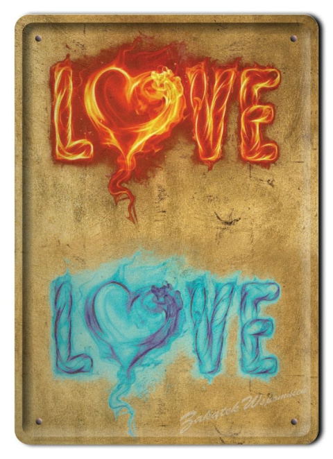 LOVE METALOWY SZYLD PLAKAT OBRAZEK RETRO #04844