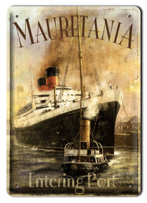 MAURETANIA METALOWY SZYLD PLAKAT VINTAGE #00170