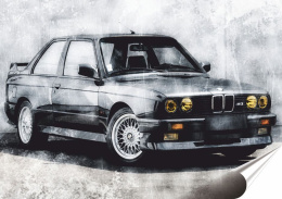 BMW Plakat Samoprzylepny-Folia (motyw metalowego szyldu)#14200