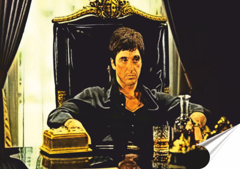 Al Pacino Plakat Samoprzylepny-Folia (motyw metalowego szyldu)#14209