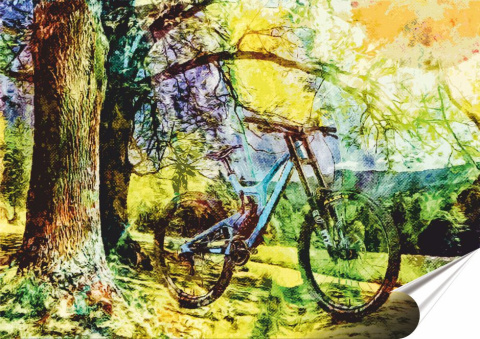 Rower Plakat Samoprzylepny-Folia (motyw metalowego szyldu)#14231