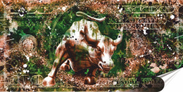Wall Street Plakat Samoprzylepny-Folia (motyw metalowego szyldu)#14251
