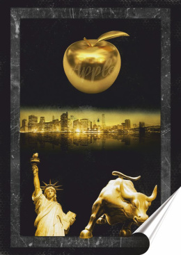 Wall Street Plakat Samoprzylepny-Folia (motyw metalowego szyldu)#14246