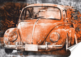 VW Garbus Plakat Samoprzylepny-Folia (motyw metalowego szyldu)#14328