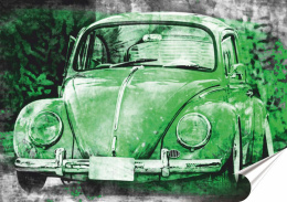 VW Garbus Plakat Samoprzylepny-Folia (motyw metalowego szyldu)#14332