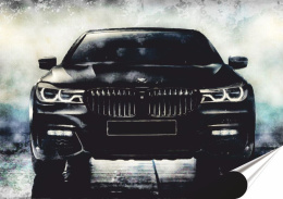 BMW Auto Plakat Samoprzylepny-Folia (motyw metalowego szyldu)#14444