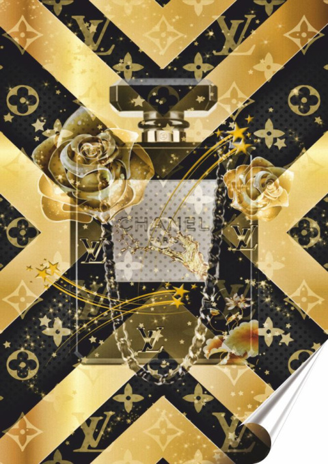 Chanel Plakat Samoprzylepny-Folia (motyw metalowego szyldu)#14487