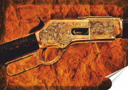 Broń Plakat Samoprzylepny-Folia (motyw metalowego szyldu)#14516
