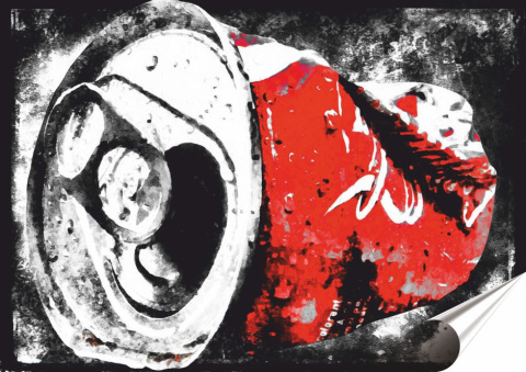 Coca Cola Plakat Samoprzylepny-Folia (motyw metalowego szyldu)#14540
