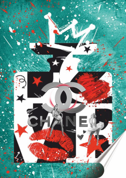 Chanel Plakat Samoprzylepny-Folia (motyw metalowego szyldu)#14557