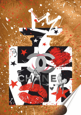 Chanel Plakat Samoprzylepny-Folia (motyw metalowego szyldu)#14558