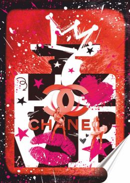 Chanel Plakat Samoprzylepny-Folia (motyw metalowego szyldu)#14560