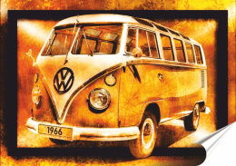VW Garaż Plakat Samoprzylepny-Folia (motyw metalowego szyldu)#14597