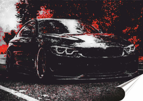 BMW Plakat Samoprzylepny-Folia (motyw metalowego szyldu)#14599