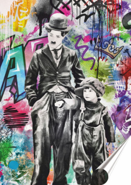 Chaplin Plakat Samoprzylepny-Folia (motyw metalowego szyldu)#14685