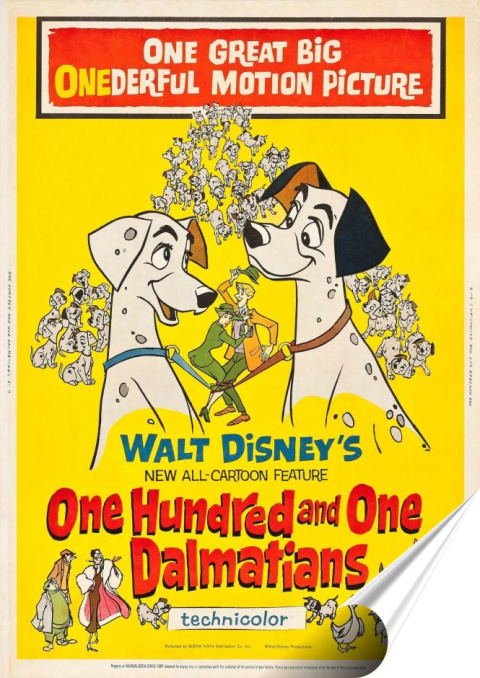 Disney Plakat Bajkowy Na Ścianę Pokój Dziecka Plakietka Samoprzylepna#18130