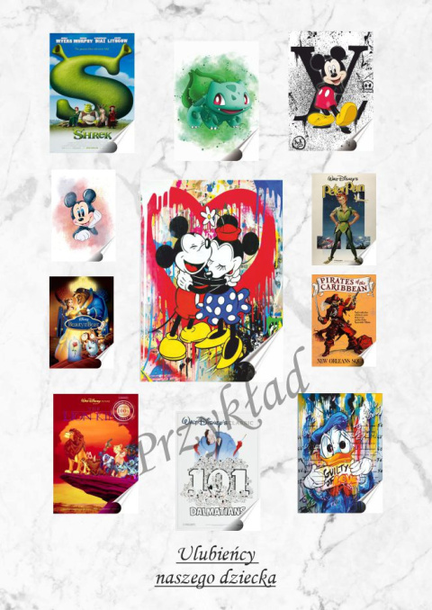 Disney Plakat Bajkowy Na Ścianę Pokój Dziecka Plakietka Samoprzylepna#18199