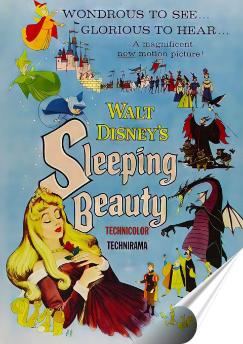 Disney Plakat Bajkowy Na Ścianę Pokój Dziecka Plakietka Samoprzylepna#18333