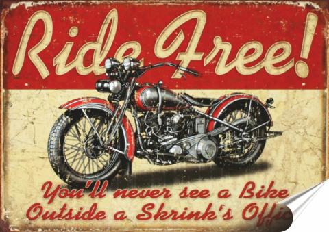 Harley Plakat Samoprzylepny Plakietka(motyw metalowego szyldu)#00098