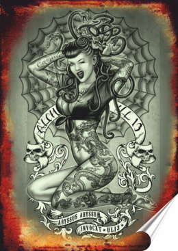 Plakat Retro Samoprzylepny Plakietka(motyw metalowego szyldu)#00109