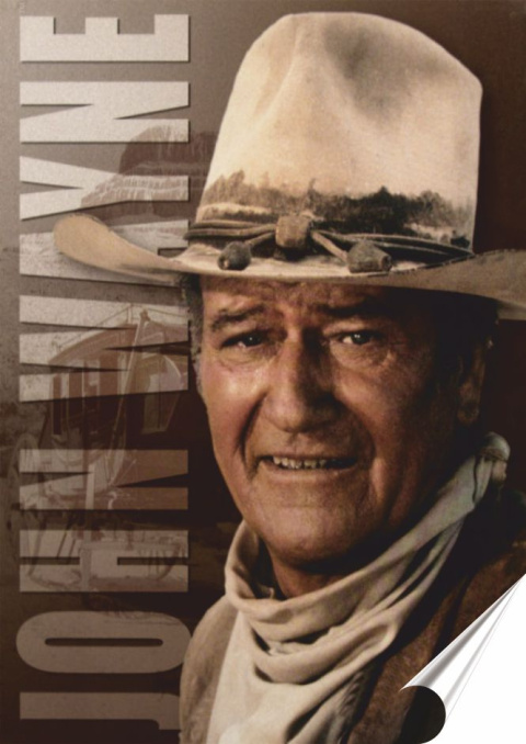 John Wayne Plakat Samoprzylepny(motyw metalowego szyldu)#00160