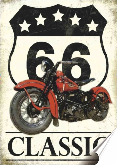 Harley Plakat Samoprzylepny Plakietka(motyw metalowego szyldu)#00180