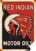 Indian Plakat Samoprzylepny Plakietka(motyw metalowego szyldu)#00189