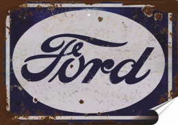 Ford Plakat Samoprzylepny Plakietka(motyw metalowego szyldu)#00197