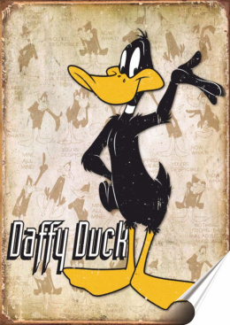 Daffy Plakat Samoprzylepny Plakietka(motyw metalowego szyldu)#00262