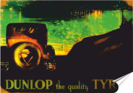 Dunlop Plakat Samoprzylepny Plakietka(motyw metalowego szyldu)#00360