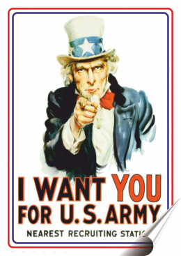 U S Army Plakat Samoprzylepny Plakietka(motyw metalowego szyldu)#00490
