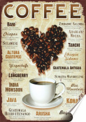 Kawa Plakat Samoprzylepny Plakietka(motyw metalowego szyldu)#00544