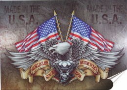 USA Plakat Samoprzylepny Plakietka(motyw metalowego szyldu)#00030