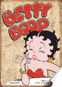 Betty Boop Plakat Samoprzylepny Plakietka(motyw metalowego szyldu)#00585